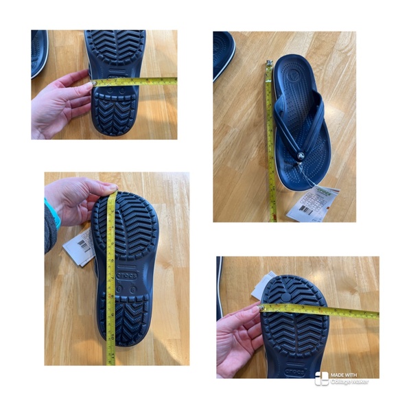Crocs Crocband Navy Flip Flops Men’s Size 6 Women’s Size 8 BNWT C005 - Picture 10 of 10